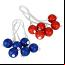 6 ball included 3 red and 3 blue