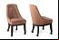 C8210 Caster Chair - Pictured in Onyx Maple Finish with Sandia, Java Fabric