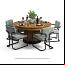 Matte Walnut Dining Table with Chairs